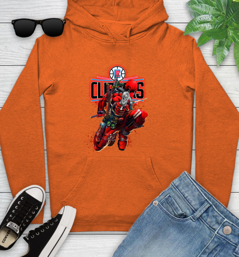 NBA Deadpool Marvel Comics Sports Basketball LA Clippers Youth Hoodie 5