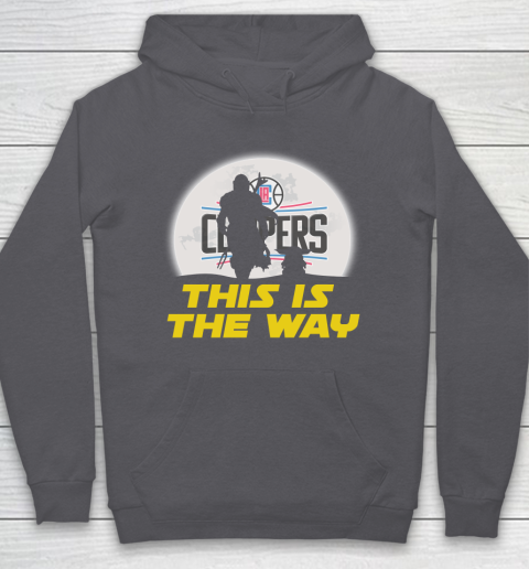 LA Clippers NBA Basketball Star Wars Yoda And Mandalorian This Is The Way Hoodie 4