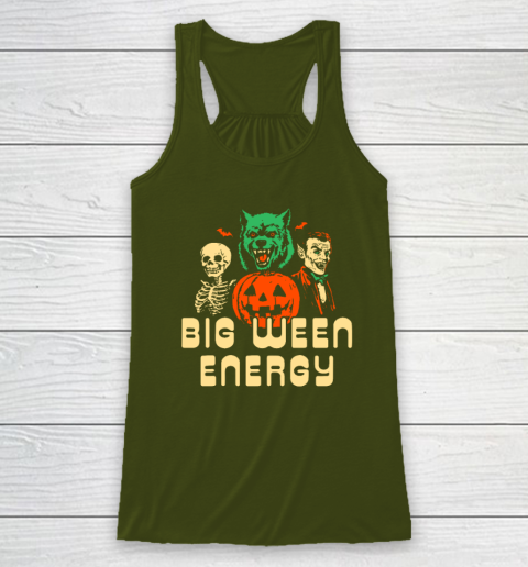 Funny Halloween Big Ween Energy Racerback Tank 2