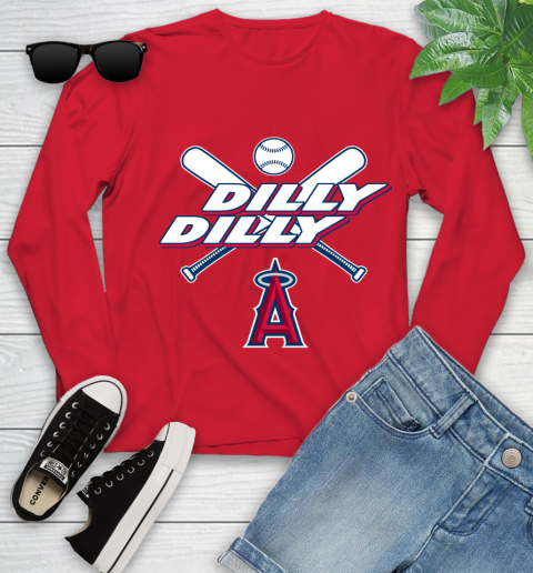 MLB Los Angeles Angels Dilly Dilly Baseball Sports Youth Long Sleeve 11