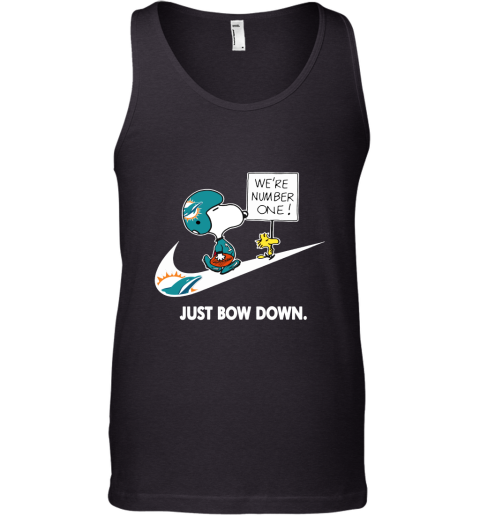 Miami Dolphins Are Number One – Just Bow Down Snoopy Tank Top