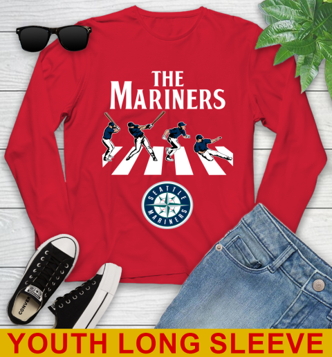 MLB Baseball Seattle Mariners The Beatles Rock Band Shirt Youth Long Sleeve 11