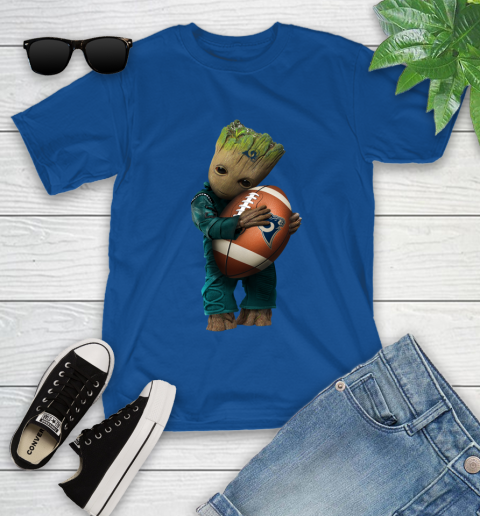 NFL Groot Guardians Of The Galaxy Football Sports Los Angeles Rams Youth T-Shirt 9