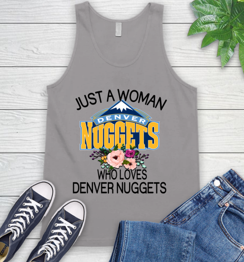 NBA Just A Woman Who Loves Denver Nuggets Basketball Sports Tank Top 2