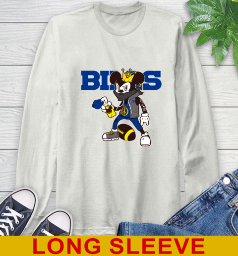 Buffalo Bills NFL Football Mickey Peace Sign Sports Long Sleeve T-Shirt 12