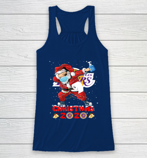 Los Angeles Lakers Funny Santa Claus Dabbing Christmas 2020 NBA Racerback Tank 6