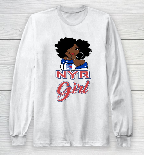 New York Rangers Girl NHL Long Sleeve T-Shirt 2