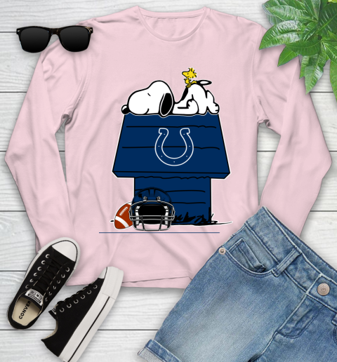Indianapolis Colts NFL Football Snoopy Woodstock The Peanuts Movie Youth Long Sleeve 10