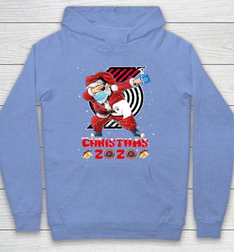 Portland Trail Blazers Funny Santa Claus Dabbing Christmas 2020 NBA Hoodie 8
