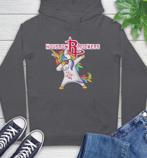 Houston Rockets NBA Basketball Funny Unicorn Dabbing Sports Hoodie 7