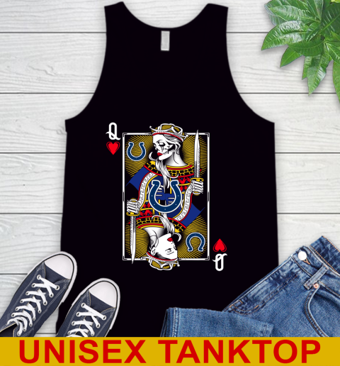 NFL Football Indianapolis Colts The Queen Of Hearts Card Shirt Tank Top
