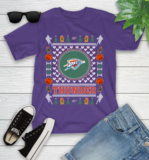 Oklahoma City Thunder Merry Christmas NBA Basketball Loyal Fan Ugly Shirt 102