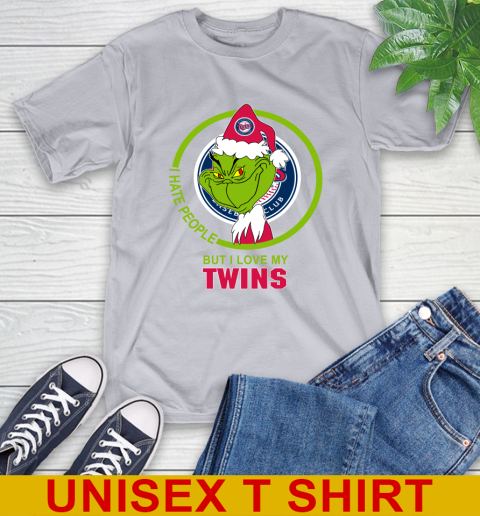 Minnesota Twins MLB Christmas Grinch I Hate People But I Love My Favorite Baseball Team T-Shirt 6