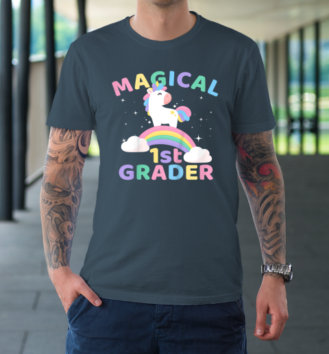 Back To School 1st First Grade Magical Unicorn Rainbow T-Shirt 4