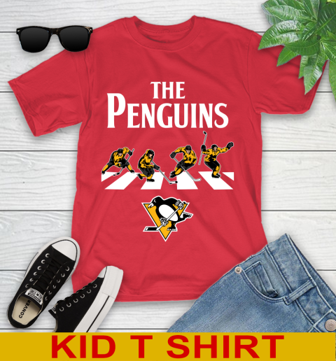 NHL Hockey Pittsburgh Penguins The Beatles Rock Band Shirt Youth T-Shirt 11