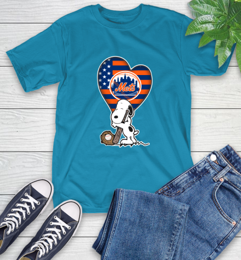 New York Mets MLB Baseball The Peanuts Movie Adorable Snoopy T-Shirt 8