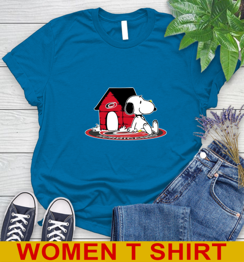 NHL Hockey Carolina Hurricanes Snoopy The Peanuts Movie Shirt Women's T-Shirt 7