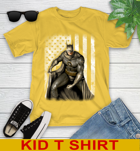 New Orleans Saints NFL Football Batman DC American Flag Shirt Youth T-Shirt - Image 10