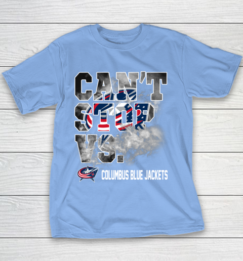 NHL Columbus Blue Jackets Hockey Can't Stop Vs Youth T-Shirt 8