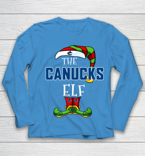 Vancouver Canucks Christmas ELF Funny NHL Youth Long Sleeve 5