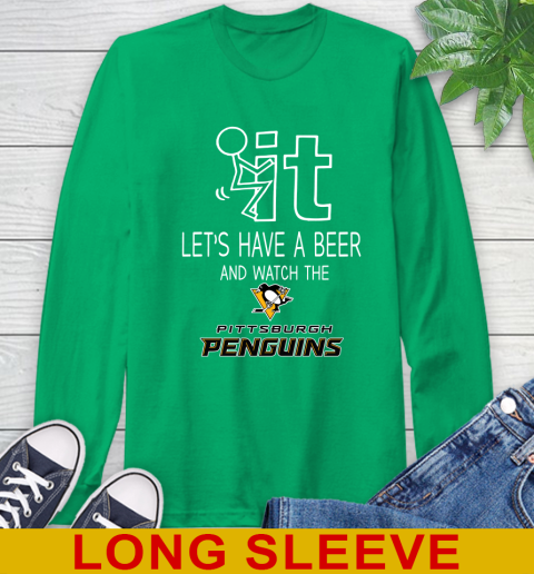 Pittsburgh Penguins Hockey NHL Let's Have A Beer And Watch Your Team Sports Long Sleeve T-Shirt 8