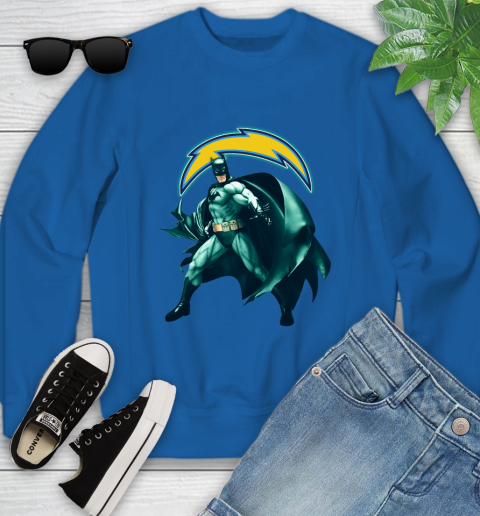 NFL Batman Football Sports Los Angeles Chargers Youth Sweatshirt 8