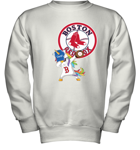 Hip Hop Dabbing Unicorn Flippin Love Boston Red Sox Youth Sweatshirt