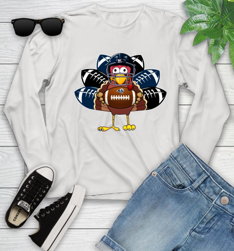 Los Angeles Rams Turkey Thanksgiving Day Youth Long Sleeve