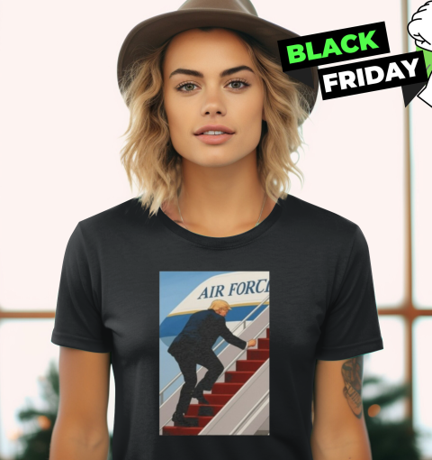 Trump Air Force One Stumble Shirt Viral Moment 2025 Women's T-Shirt