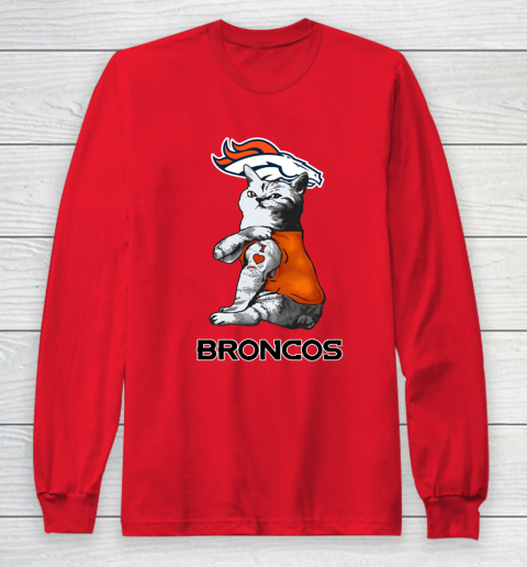 NFL Football My Cat Loves Denver Broncos Long Sleeve T-Shirt 7