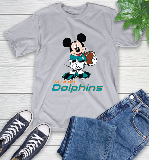 NFL Football Miami Dolphins Cheerful Mickey Mouse Shirt T-Shirt 6