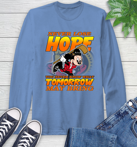 Ottawa Senators NHL Hockey ootball Mickey Disney Never Lose Hope Long Sleeve T-Shirt 12