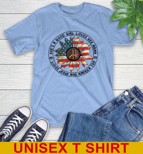 America sunflower she's a good girl loves her mama shirt 11