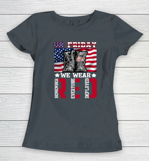 On Friday We Wear Red Remember Everyone Deployed Women's T-Shirt 3