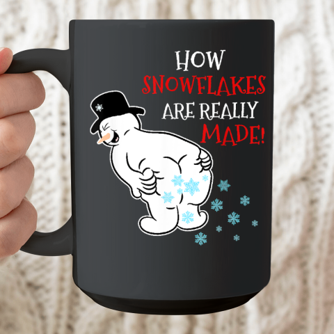 Funny Snowman How Snowflake Are Really Made Christmas Cutome Ceramic Mug 15oz