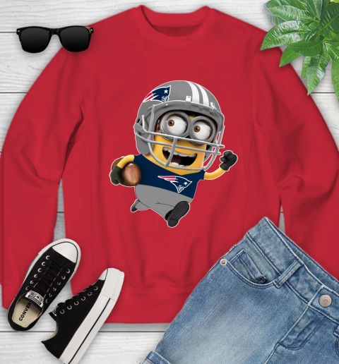 NFL New England Patriots Minions Disney Football Sports Youth Sweatshirt 9