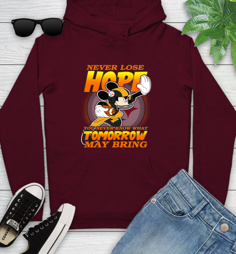 Pittsburgh Steelers NFL Football Mickey Disney Never Lose Hope Youth Hoodie 8 Pittsburgh Steelers NFL Football Mickey Disney Never Lose Hope Youth Hoodie - Image 8