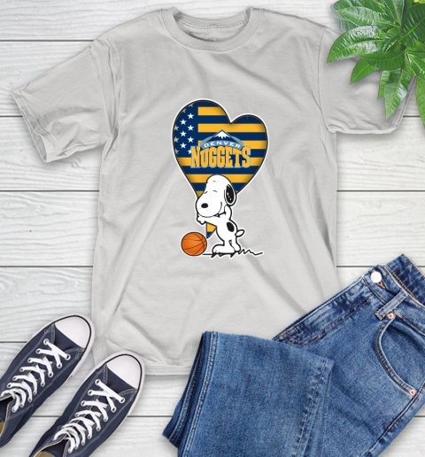 Denver Nuggets NBA Basketball The Peanuts Movie Adorable Snoopy T-Shirt