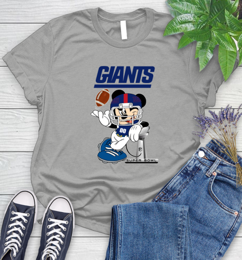 NFL newyork giants Mickey Mouse Disney Super Bowl Football T Shirt Women's T-Shirt 10