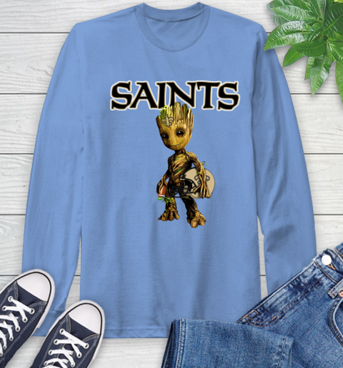 New Orleans Saints NFL Football Groot Marvel Guardians Of The Galaxy Long Sleeve T-Shirt 11