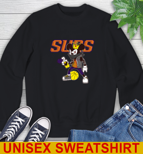 Phoenix Suns NBA Basketball Mickey Peace Sign Sports Sweatshirt 2