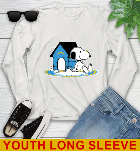NFL Football Los Angeles Chargers Snoopy The Peanuts Movie Shirt Youth Long Sleeve 12