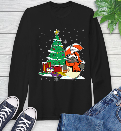Denver Broncos NFL Football Cute Tonari No Totoro Christmas Sports Long Sleeve T-Shirt