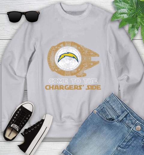 NFL Come To The Los Angeles Chargers Star Wars Football Sports Youth Sweatshirt 3