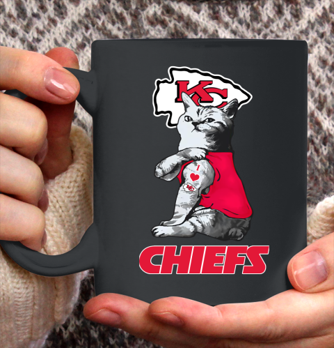 NFL Football My Cat Loves Kansas City Chiefs Ceramic Mug 11oz 3 NFL Football My Cat Loves Kansas City Chiefs Ceramic Mug 11oz - Image 3