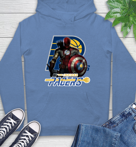 Indiana Pacers NBA Basketball Captain America Thor Spider Man Hawkeye Avengers Hoodie 11