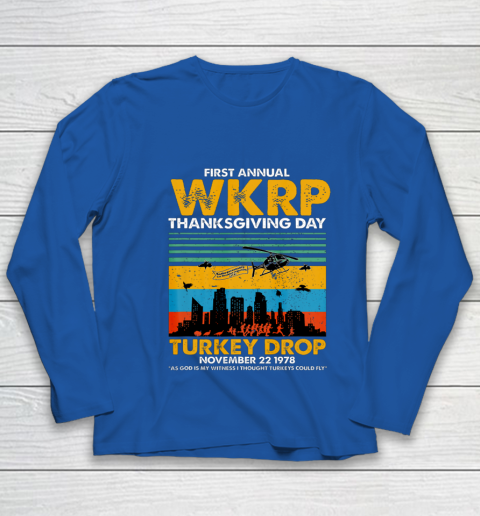Wkrp Turkey Drop Shirt Turkey Drop T Shirt Turkey Drop Retro Youth Long Sleeve 7