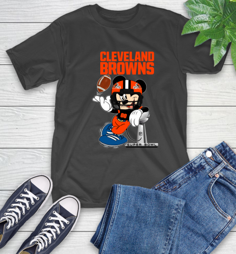 NFL Cleveland Browns Mickey Mouse Disney Super Bowl Football T Shirt T-Shirt 14