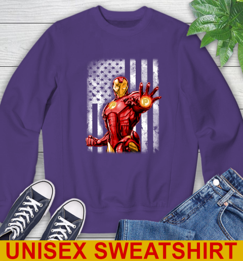 Pittsburgh Pirates MLB Baseball Iron Man Avengers American Flag Shirt Sweatshirt 4