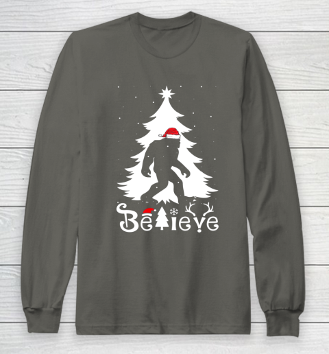 Bigfoot Christmas Gifts For Men Boys Girls Funny Christmas Long Sleeve T-Shirt 5
